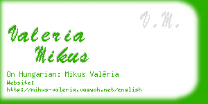 valeria mikus business card